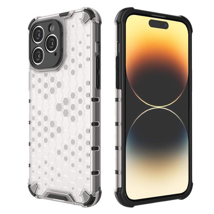 Honeycomb Etui Iphone 14 Pro Pancerny Hybrydowy Pokrowiec Niebieskie