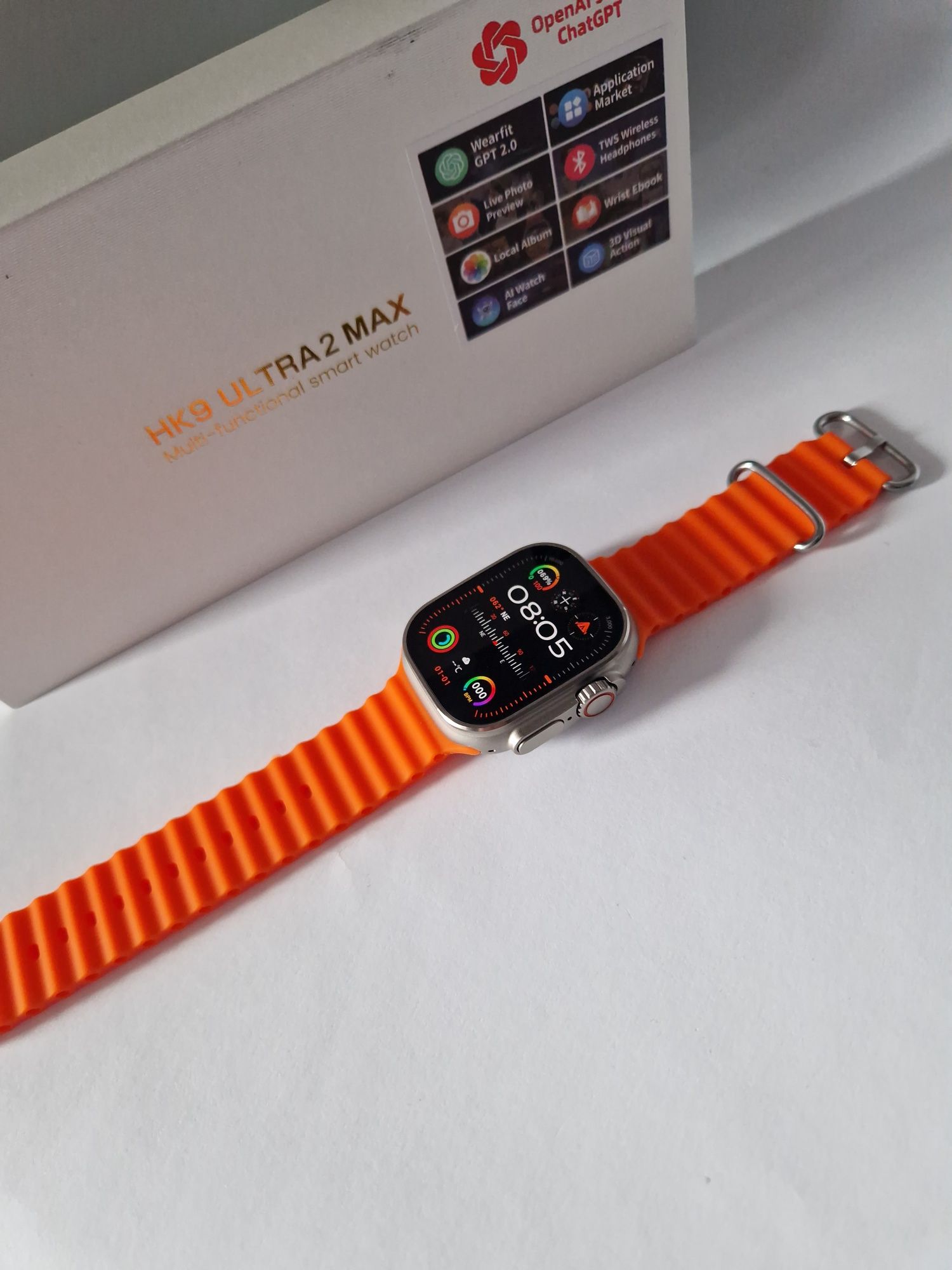 Smartwatch hk9 ultra 2 max nowy, komplet