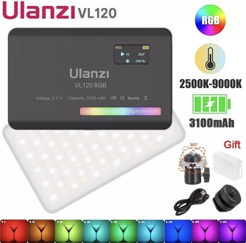 Відеосвітло Ulanzi VL120 RGB 3100mAh 8 Вт