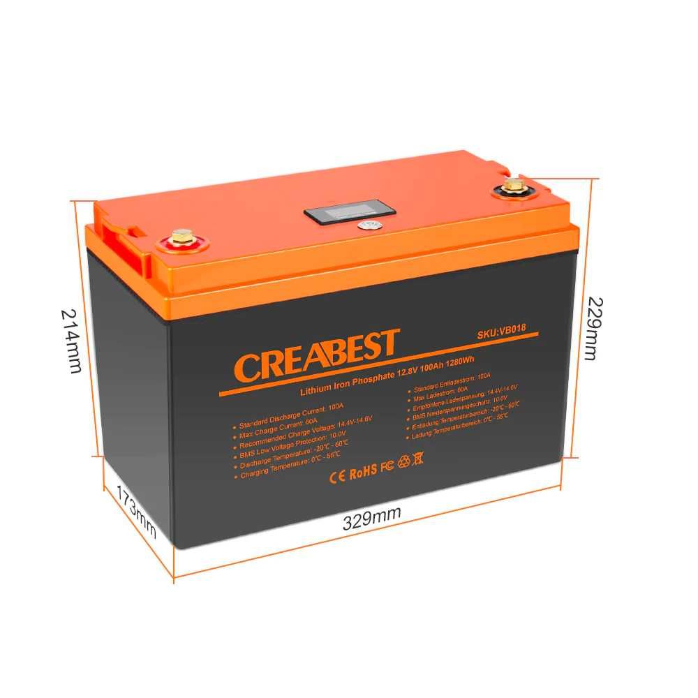 Аккумулятор LiFePo4 12V 100Ah Creabest