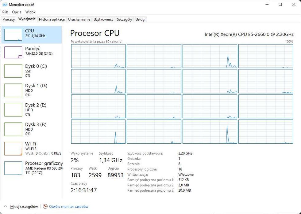 Komputer DELL precision t3600 xeon / 32gb ddr3 / rx580 8gb