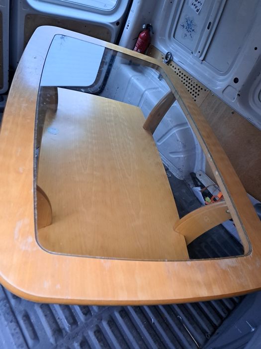 Stół drewniany z szybą zdejmowaną 130/80/60 Wrocław.