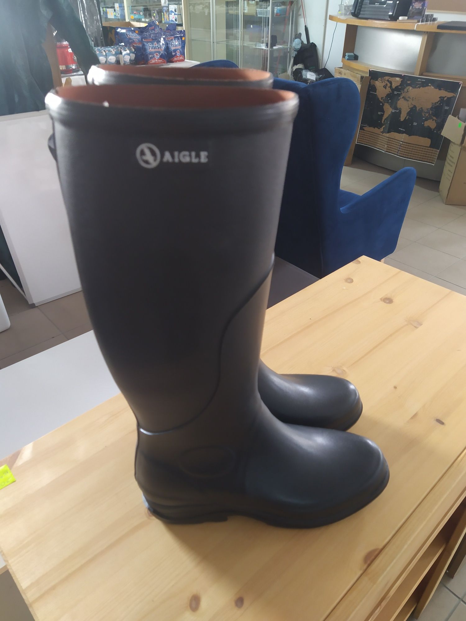 Czarne kalosze Aigle Rboot 85579 rozmiar 40