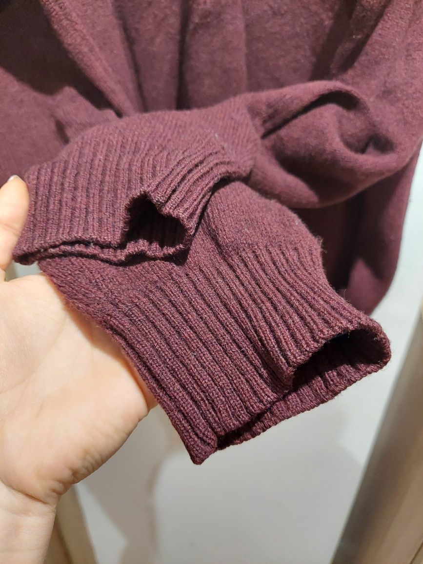 Burgundowy wełniany sweter McNeal L 40