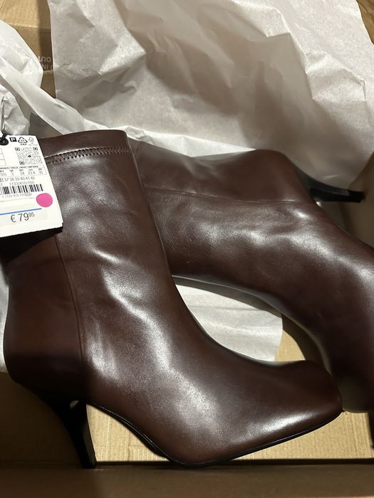 Нові шкіряні черевики ( ботинки , ботильйони ) Zara 35 , 36 , 37 р, 40