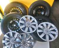 4 koła stalowe używane oryginalne zimowe 17'' 5x112 VW TIGUAN