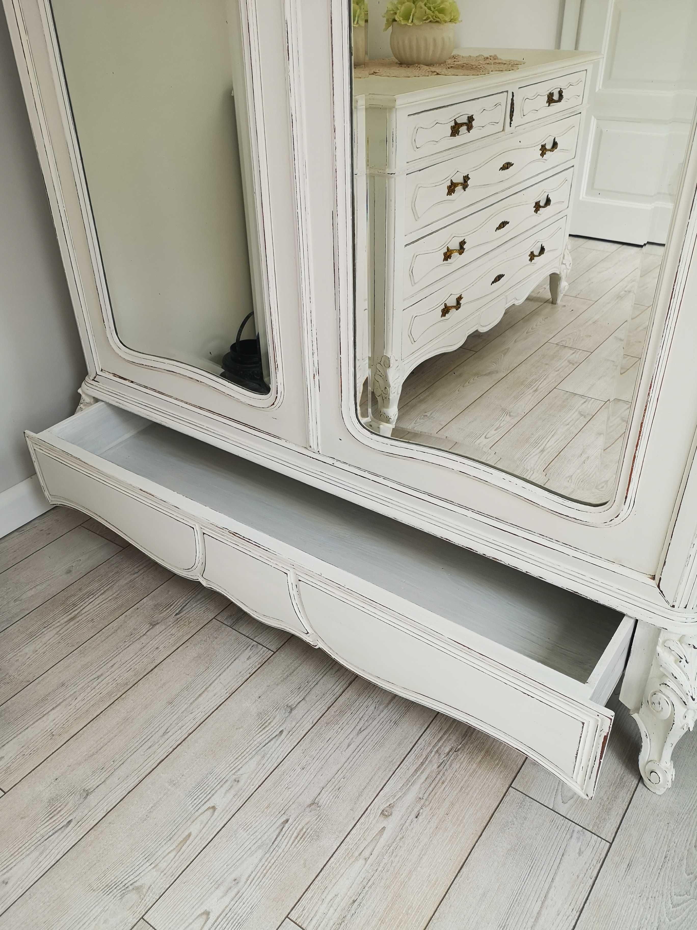 Szafa Stylowa Shabby Chic Rocaille Francuska Ludwikowska z Lustrami