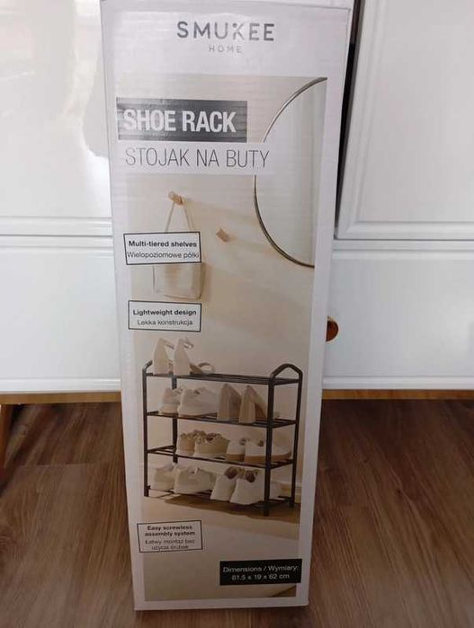 Stojak na buty czarny