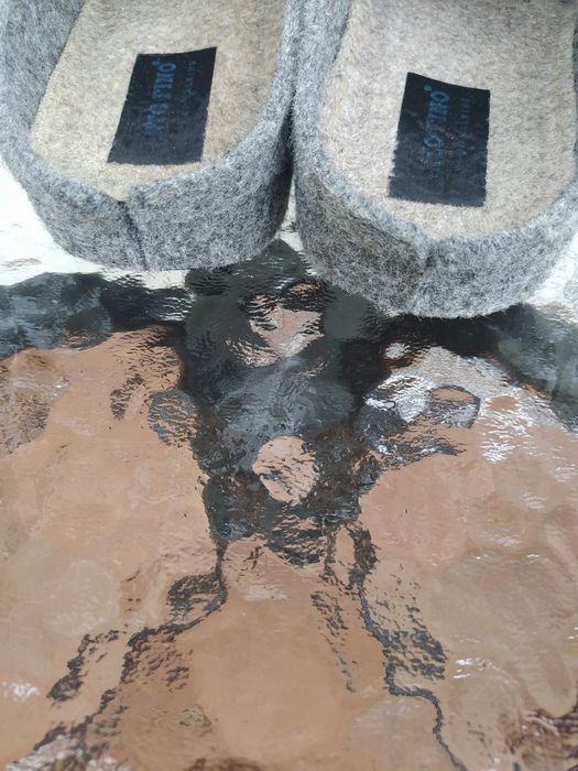 Kapcie buty wełna 40/41 Panto Fino damskie filc szare