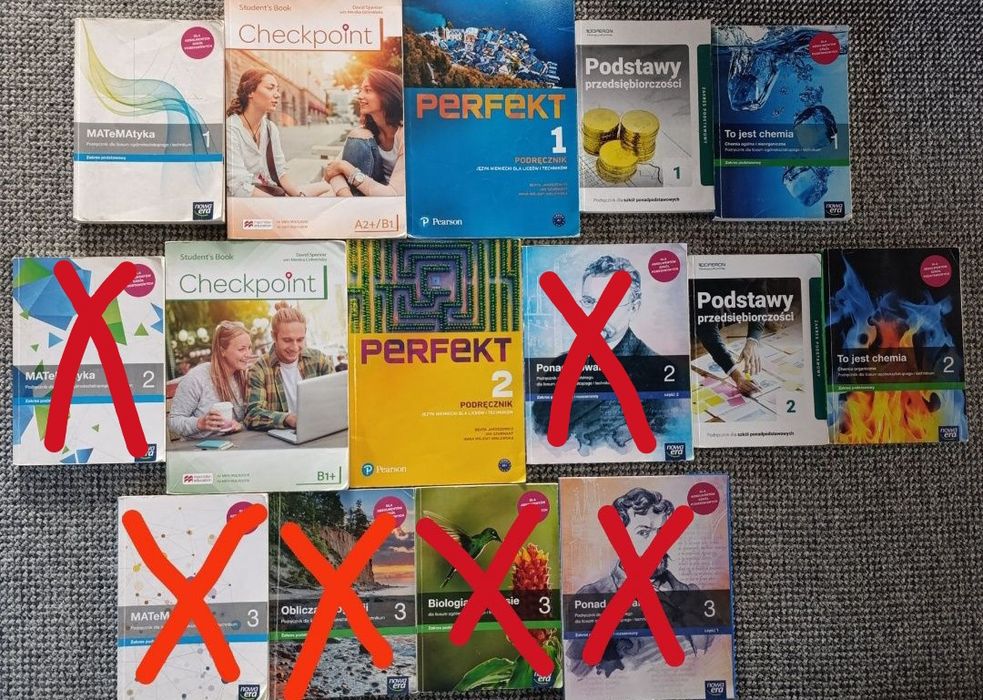 Książki podręczniki liceum klasa 1, 2, 3