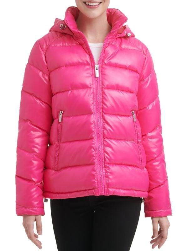 Damska kurtka puchowa w kolorze jasnego różu GUESS XS,S,M,L
