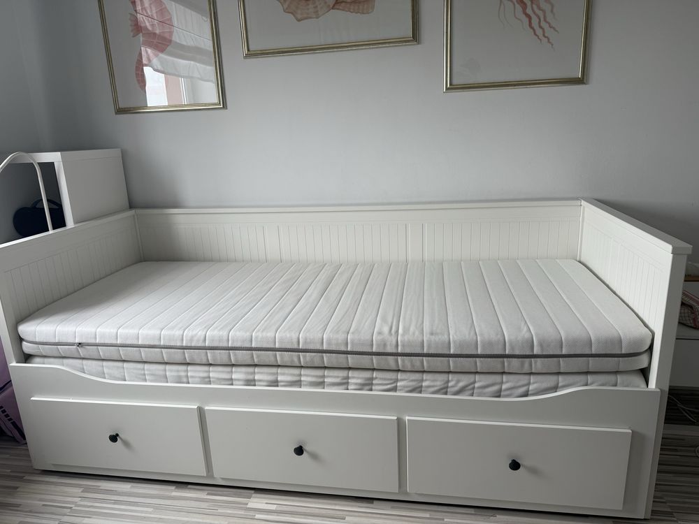 Łóżko Ikea Hemnes 80x200cm + dwa materace