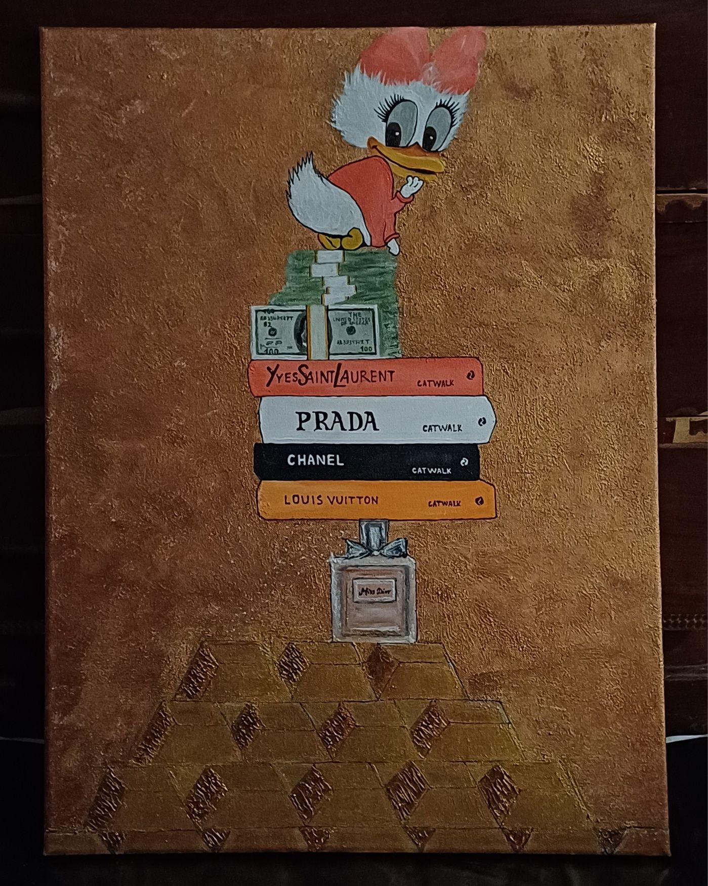 Картина Скрудж, деньги, успех, на подарок, богатство, Pop art, Disney