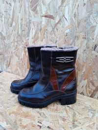 Женские коричневые зимние кожаные ботинки на цигейке, фирмы SPRINT