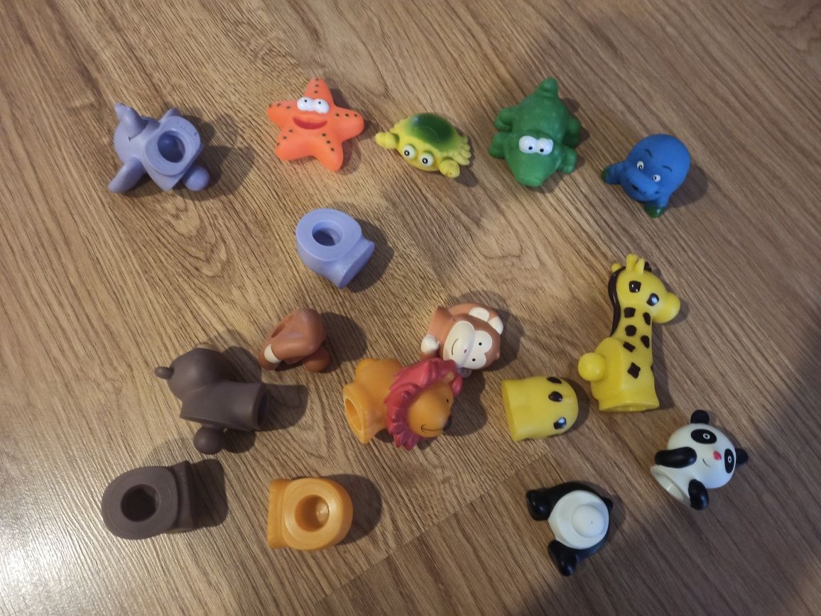 Zabawki gumowe dla dzieci zwierzątka klocki