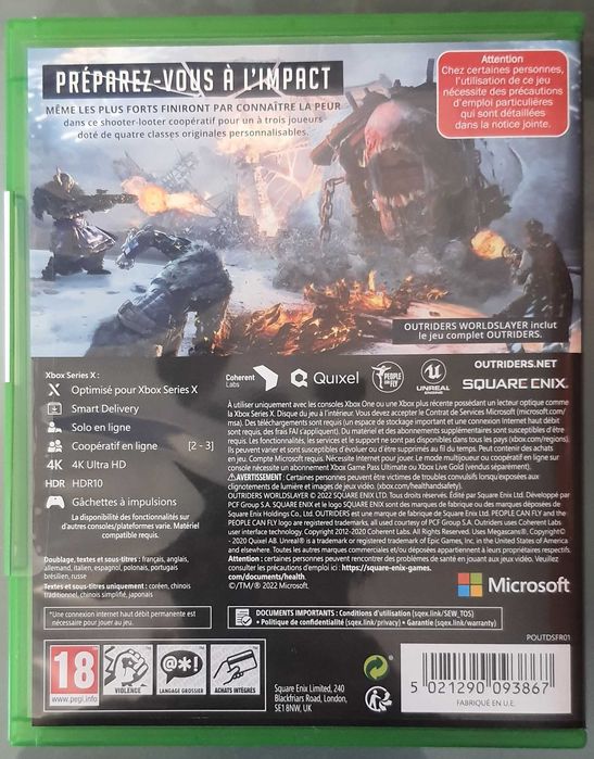 Outriders Dubbing PL xbox one/xbox series jak NOWA! (Wymiana)
