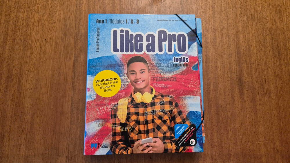 Vendo Conj. Pedag. Inglês LIKE A PRO 10º Ens. Profissional Mód 1, 2, 3
