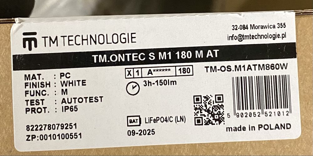 Oprawa awaryjna LED ONTEC