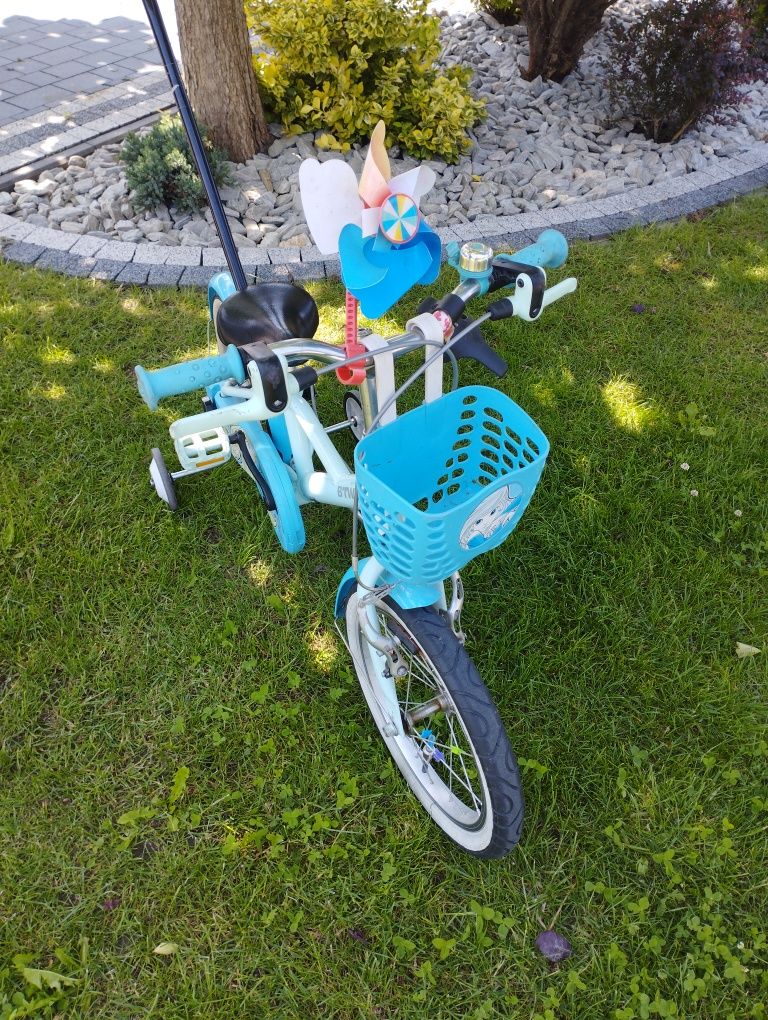 Rowerek dziecięcy BTWIN wersja Blue Princess 500 z Decathlonu