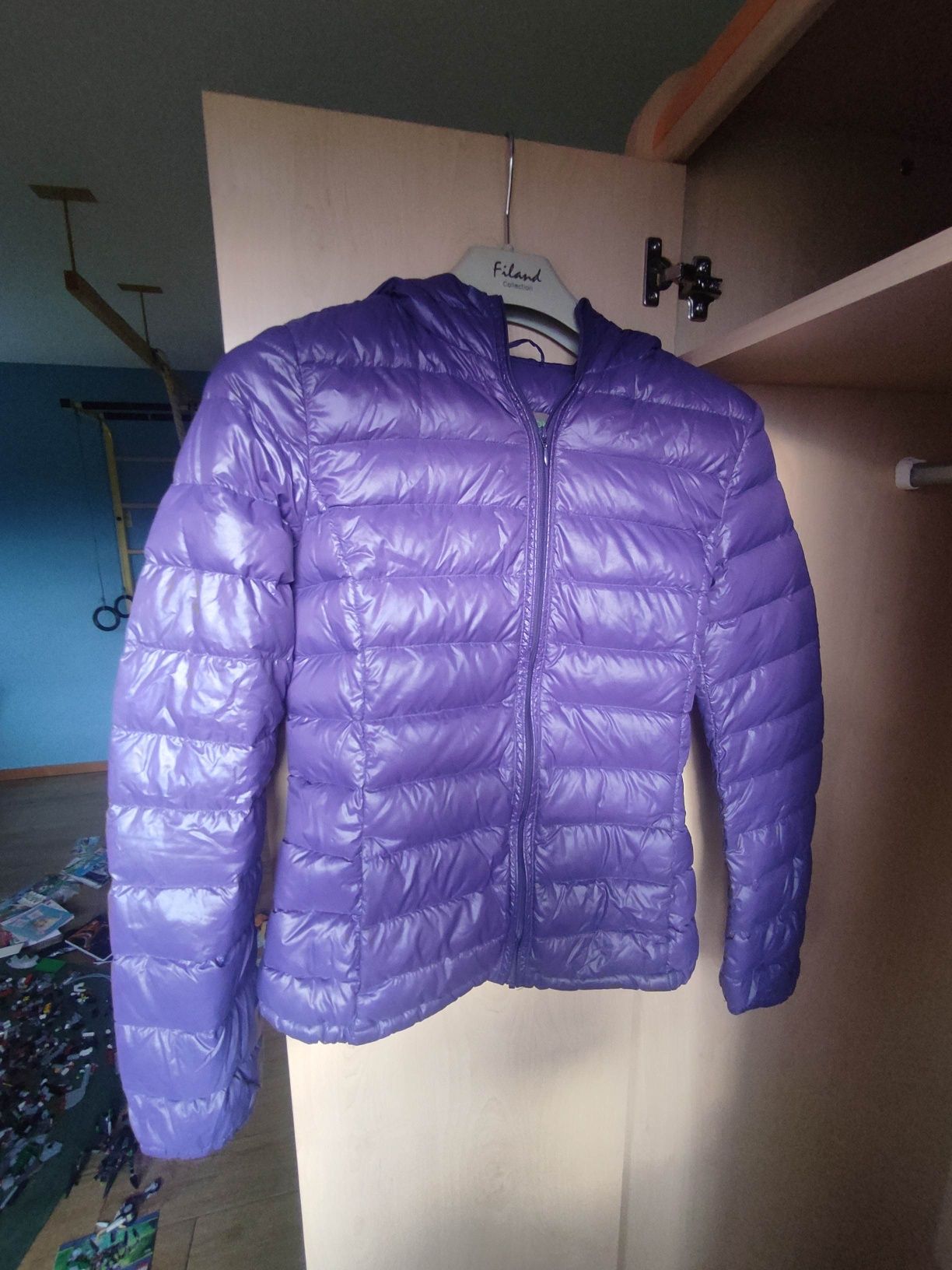 Wiosenna/jesienna kurtka puchowa, Benetton, stan bardzo dobry , sx
