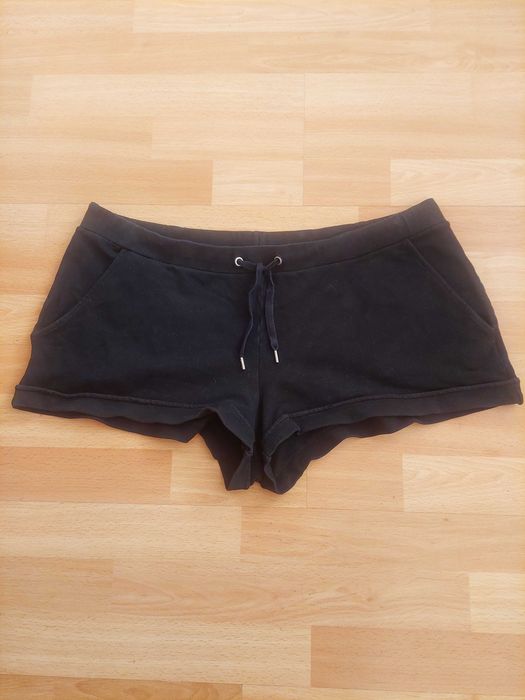 Czarne szorty spodenki bawełniane damskie H&M rozmiar 44