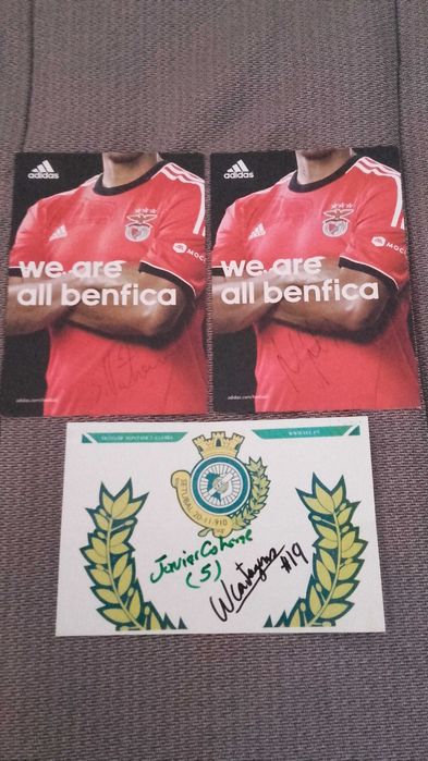 Autógrafos Benfica Setúbal Sulejmani Steven Vitória Cartagena E Cohene
