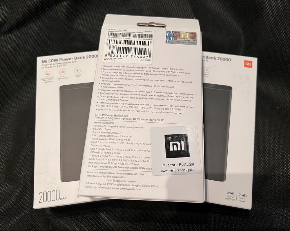 Повербанк УМБ Xiaomi Mi Power Bank 3 20000 mAh 50W Black Оригинал!