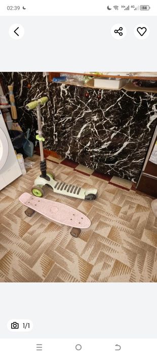 Самокат и скейт в хорошем состоянии