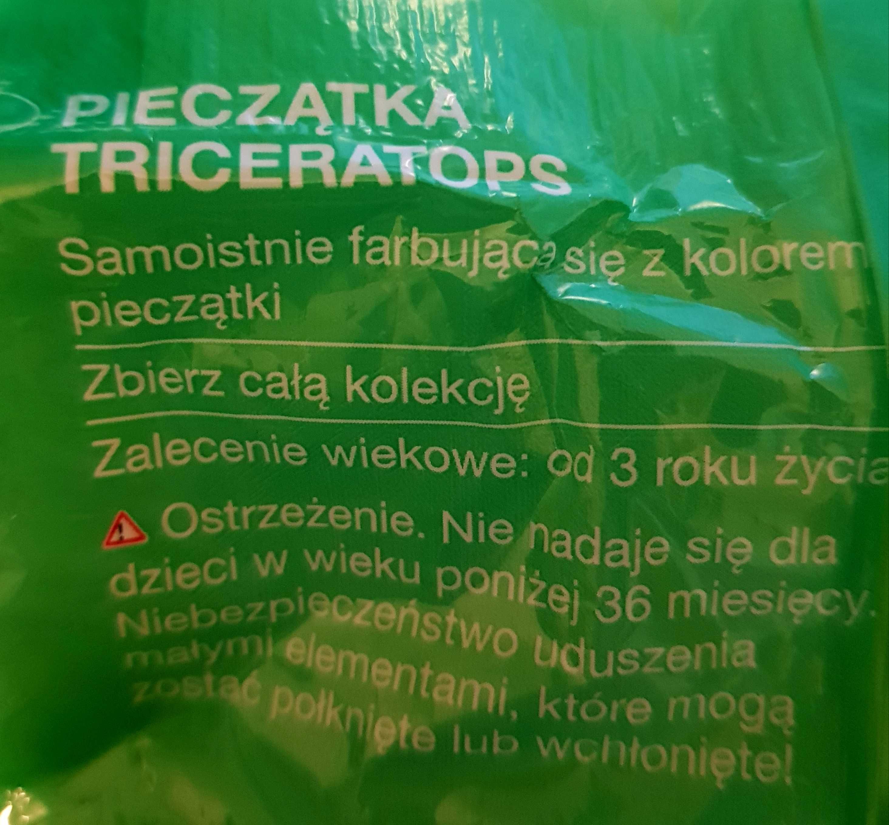 TRICERATOPS figurka z pieczątką - dinozaury LIDL