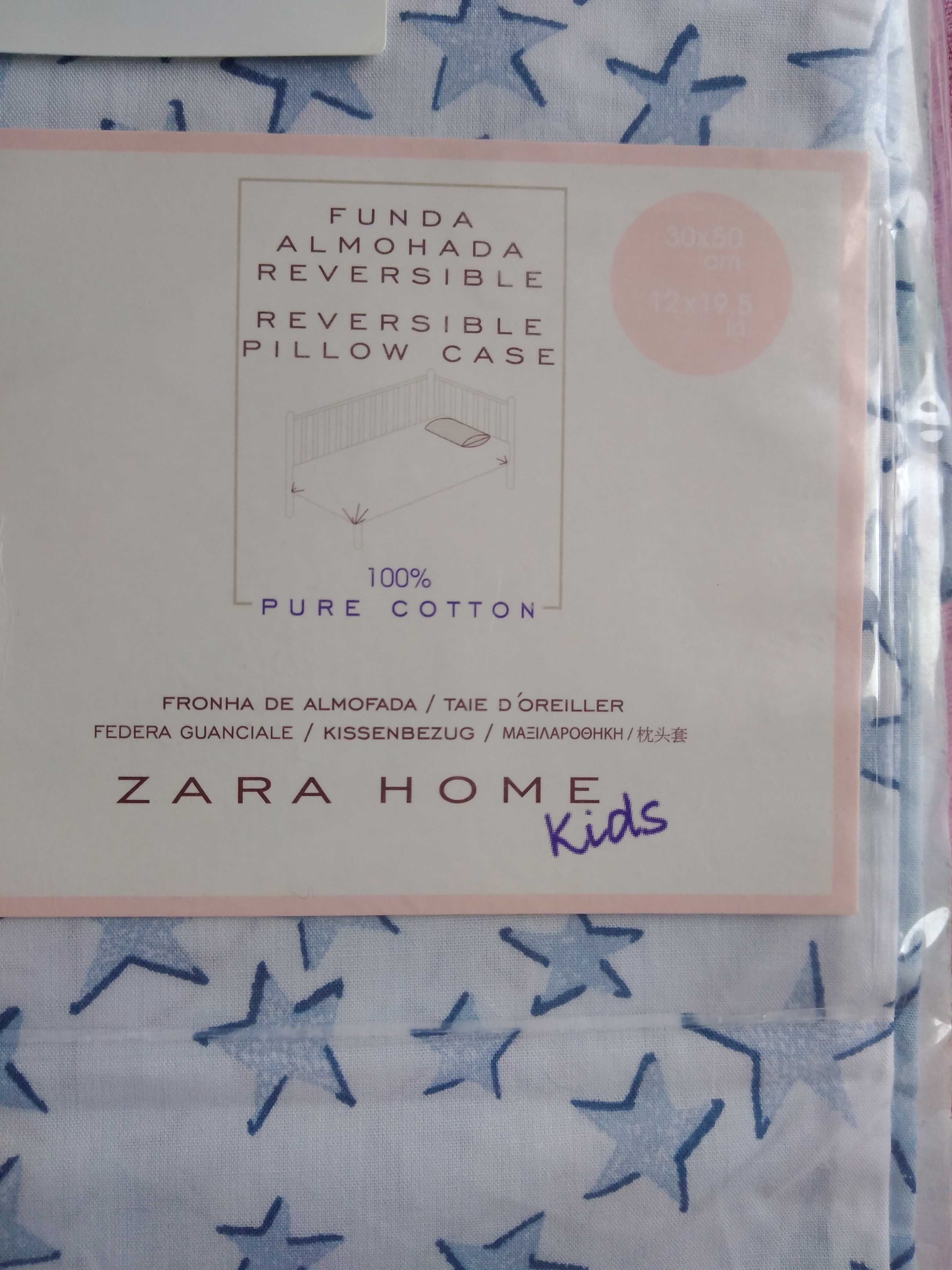 ZARA. Capa de edredão e 2 fronhas para cama de bebe