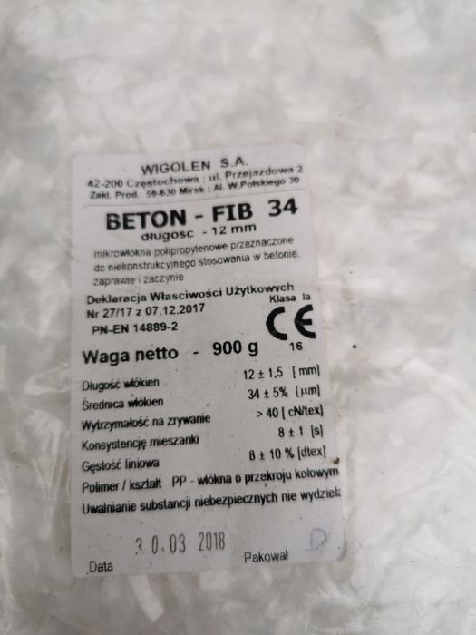 Włókna beton Fib 34