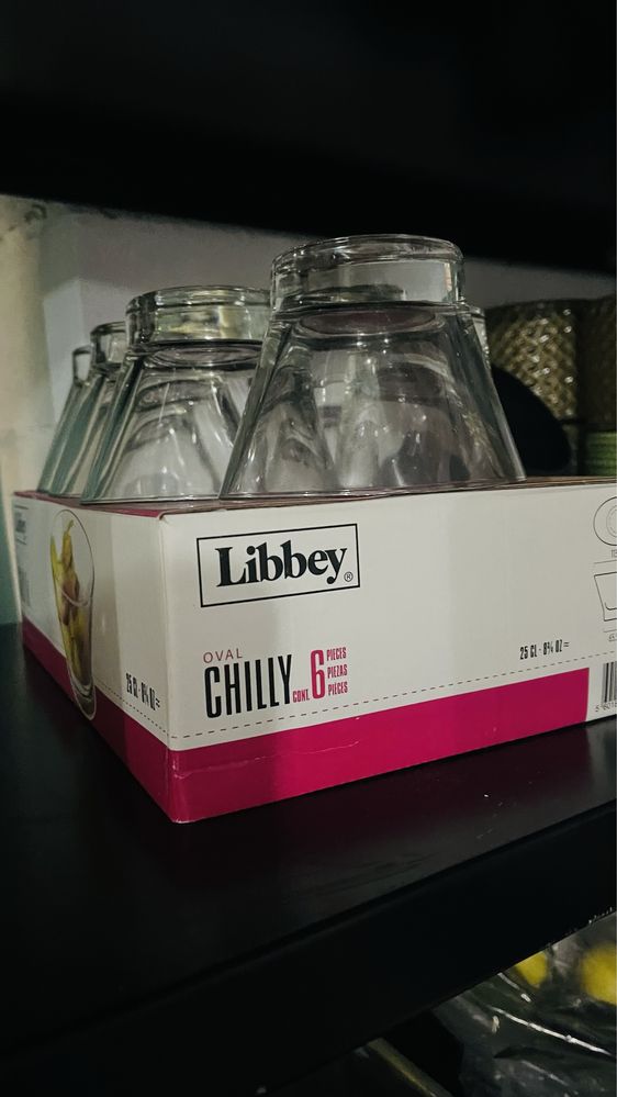 LIBBEY oval CHILLY - pucharki do deserów - 6 szt. Posiadam 2 opak.
