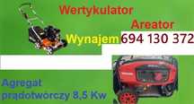 wynajem agregat prądotwórczy areator wertykulator