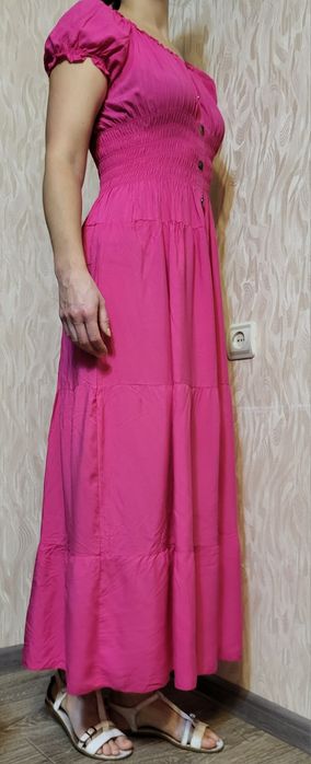 Рожева літня довга сукна