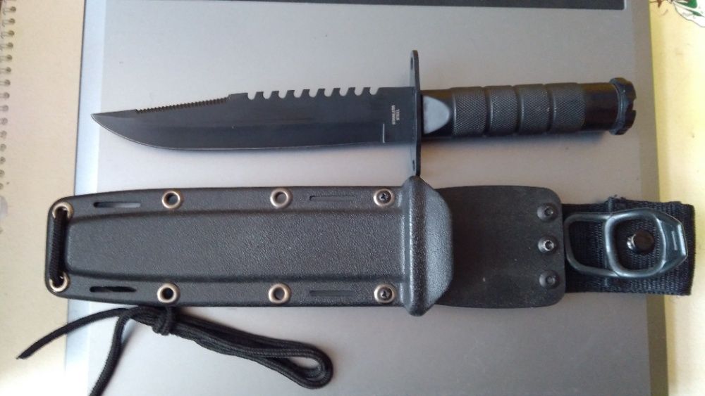 Nowy nóż typu Rambo, stal nierdzewna 440 C