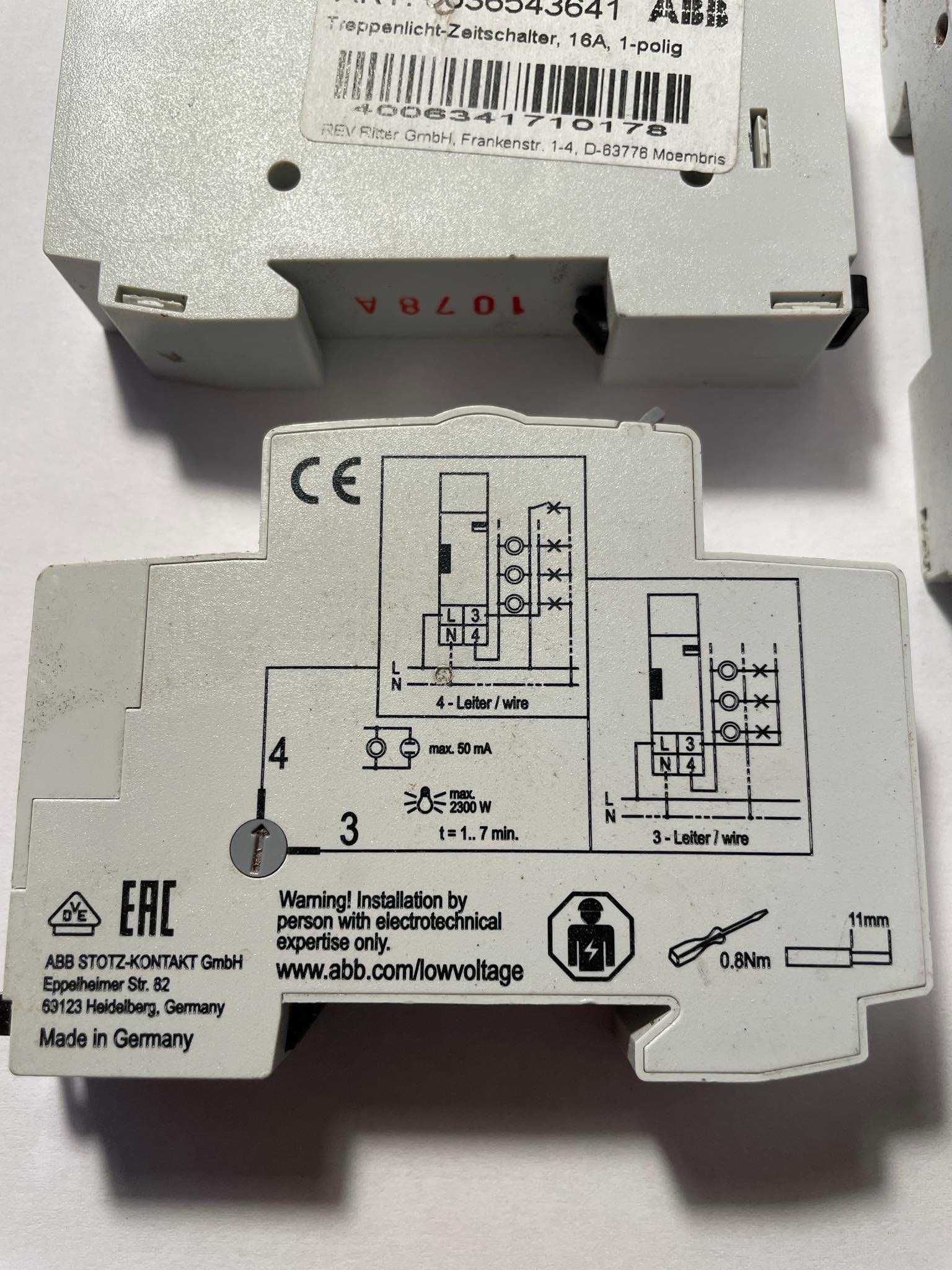 Реле времени Germany DIN Abb 1-7 минут E232-230 2300W