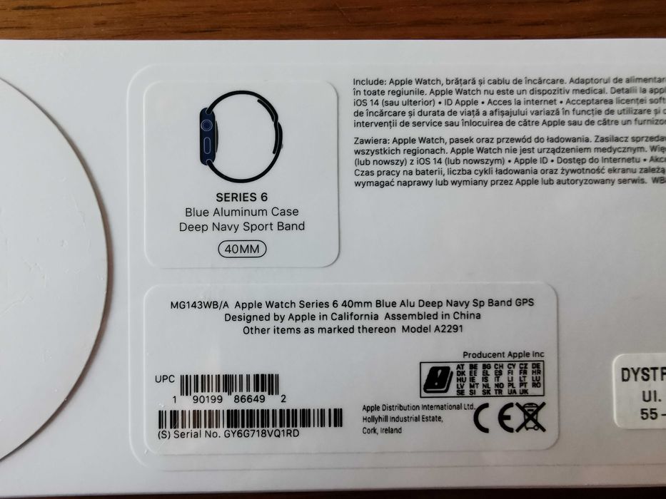 Apple watch series 6 - smartwatch nowy, zafoliowany, nie otwierany