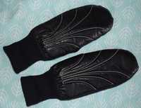 Skórzane rękawiczki jednopalczaste damskie