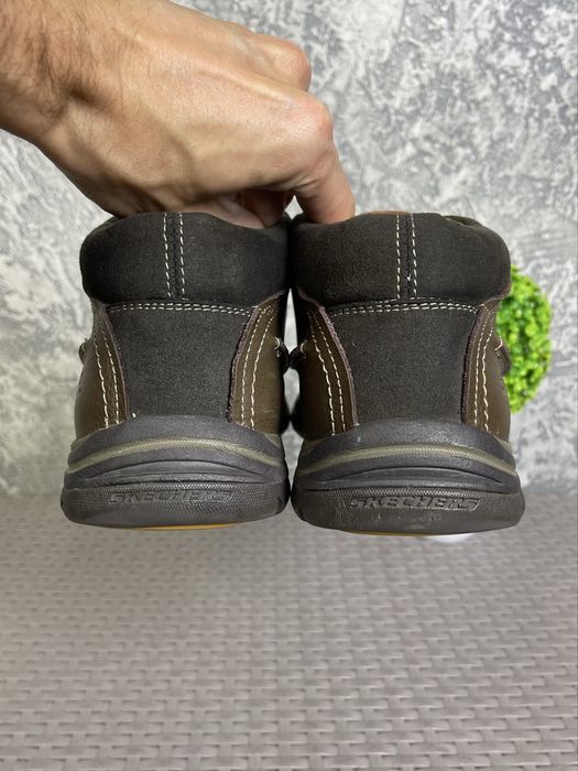 Skechers Relaxed Fit ботинки 45 размер кожаные коричневые оригинал