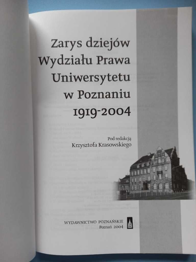 Zarys dziejów Wydz. Prawa Uniwersytetu w Poznaniu