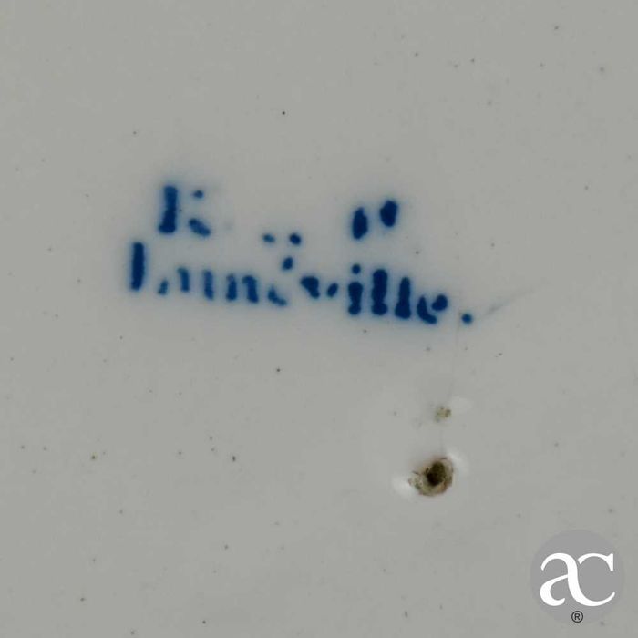 Prato em Faiança Lunéville, pintado à mão, séc. XIX/XX