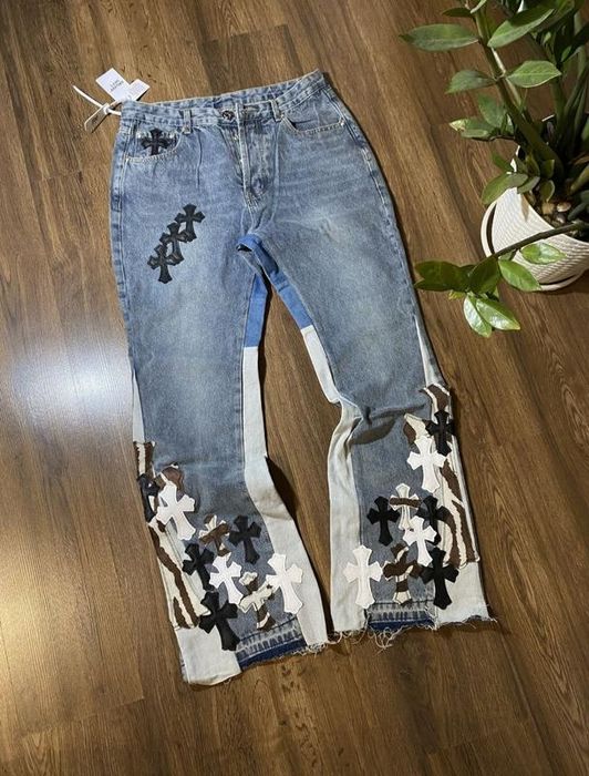джинсы chrome hearts flared клёш