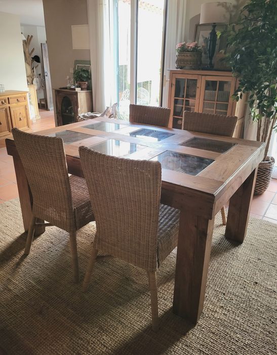 mesa, refeições, secretaria, mexicano, rustico