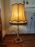 Lampa stojąca lampka nocna z kamieniem onyks antyk vintage zabytkowa