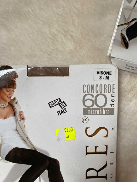 Rajstopy damskie beżowe visone 60 den microfibra  3-M  Lores nowe