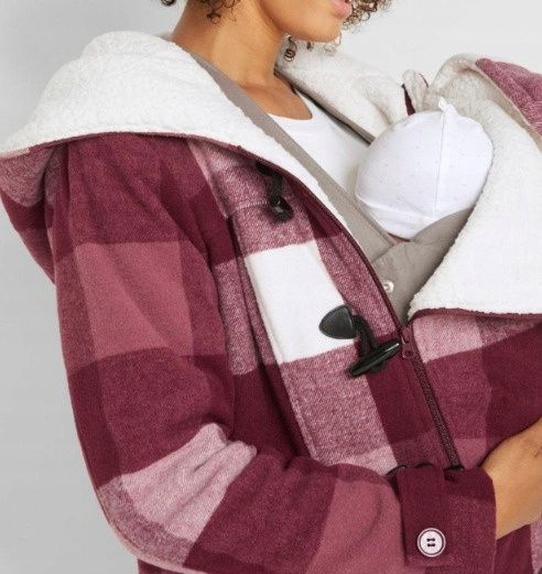 B.P.C płaszcz ciążowy na baranku z panelem na dzieko ^46