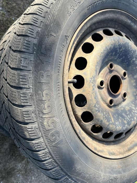 felgi stalowe + opony 5x112 passat vw mercedes ZIMÓWKI 195/65r15