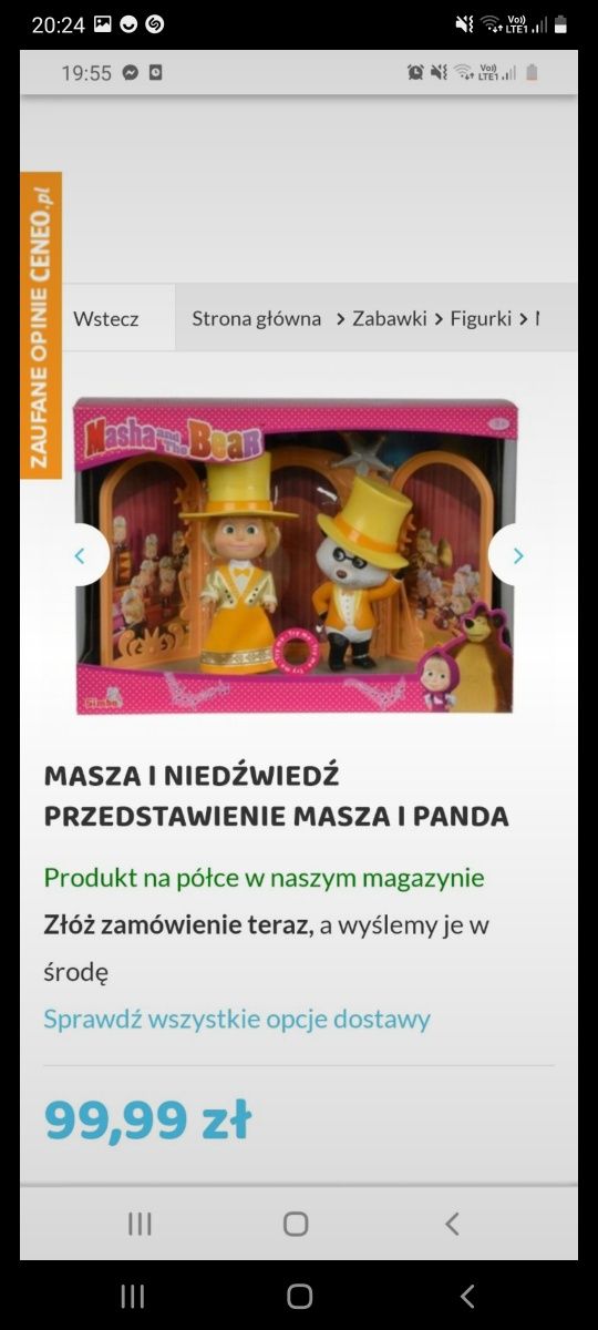 Zabawka Masza i niedźwiedź