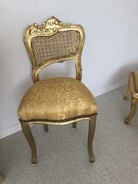Krzesełko złote sypialnia/toaletka/dekoracja