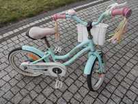 Rowerek dziecięcy 12" Heart bike miętowy Sun Baby boczne kółka uchwyt